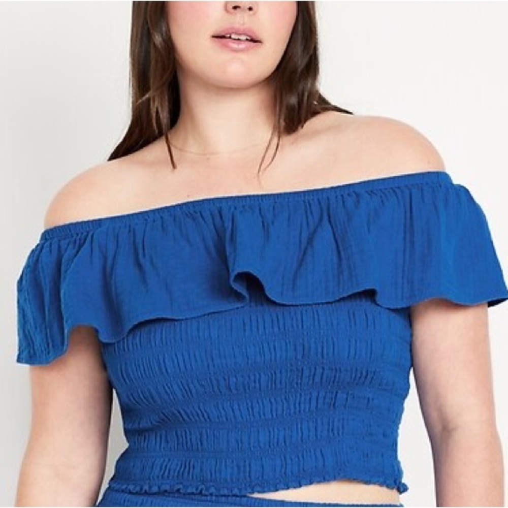 Ruffled Cobalt top